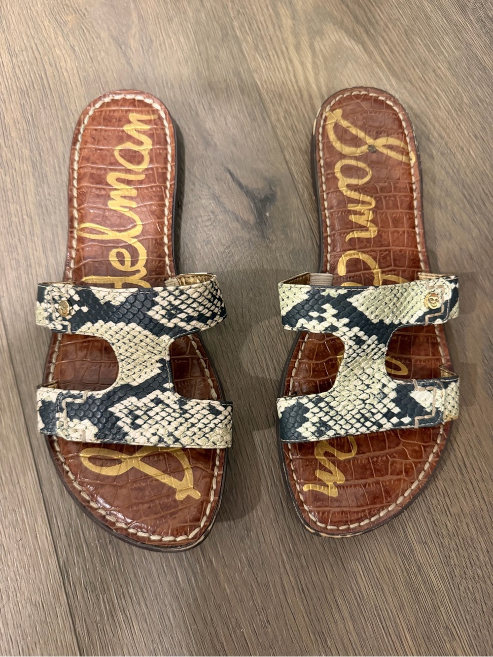 Sam Edelman Snake-Print Sandals